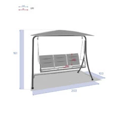 Balancelle 3 Places Ardoise Lako Hespéride -Jardin Meubles Magasin balancelle 3 places ardoise lako hesperide 5