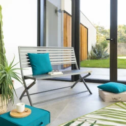 Banc Pliant Olbia Noir Graphite Hespéride 9 Banc Pliant Olbia Noir Graphite Hespéride -Jardin Meubles Magasin banc pliant olbia noir graphite hesperide 3