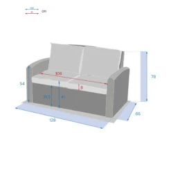 Canapé 2 Places Polynésia Havane Hespéride 7 Canapé 2 Places Polynésia Havane Hespéride -Jardin Meubles Magasin canape 2 pl polynesia havane hesperide 2