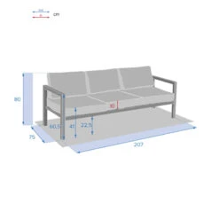 Canapé De Jardin Jauca Noisette / Gris Boisé Hespéride 7 Canapé De Jardin Jauca Noisette / Gris Boisé Hespéride -Jardin Meubles Magasin canape de jardin jauca noisette gris boise hesperide 1 2