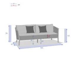 Canapé De Salon Extérieur 3 Places Embruns Hespéride 11 Canapé De Salon Extérieur 3 Places Embruns Hespéride -Jardin Meubles Magasin canape de salon exterieur 3 places embruns hesperide 3