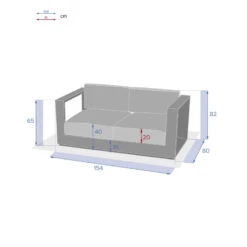 Canapé Extérieur 2 Places Allure Blanc Hespéride 11 Canapé Extérieur 2 Places Allure Blanc Hespéride -Jardin Meubles Magasin canape exterieur 2 places allure blanc hesperide 2