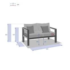 Canapé Extérieur 2 Places Evasion Tonka Hespéride -Jardin Meubles Magasin canape exterieur 2 places evasion tonka hesperide 3
