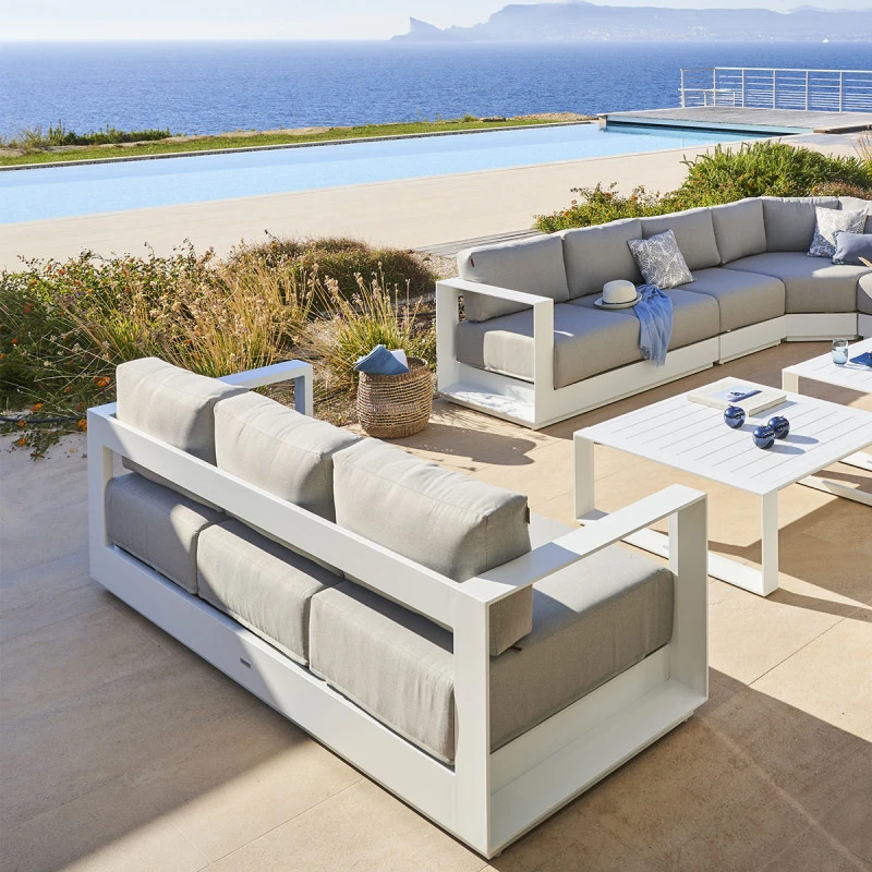 Canapé Extérieur 3 Places Allure Blanc Hespéride 4 Canapé Extérieur 3 Places Allure Blanc Hespéride – Image 2