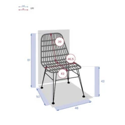 Chaise Extérieure Lambada Sésame & Graphite Hespéride 9 Chaise Extérieure Lambada Sésame & Graphite Hespéride -Jardin Meubles Magasin chaise exterieure lambada sesame graphite hesperide 3