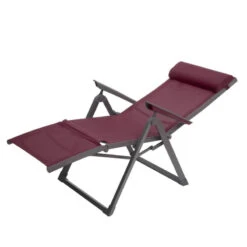 Chaise Longue Decima Hespéride Bordeaux/graphite -Jardin Meubles Magasin chaise long decima hesperide bordeaux 3