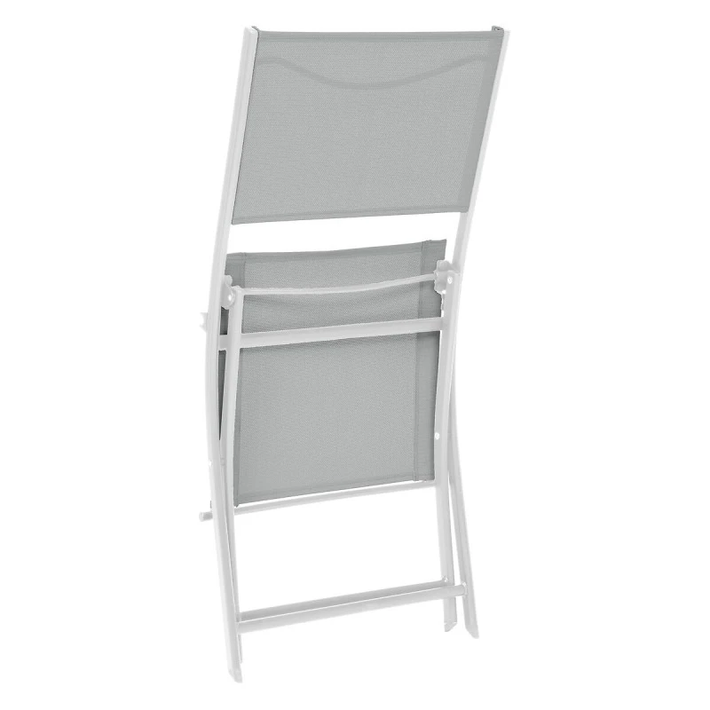 Chaise Pliante Modula Galet/blanc Hespéride 4 Chaise Pliante Modula Galet/blanc Hespéride – Image 2