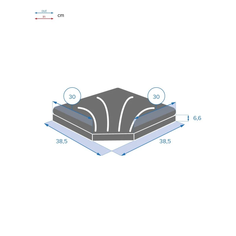 Dalle 15kg Pour Pied De Parasol En Croix Hespéride Noir 6 Dalle 15kg Pour Pied De Parasol En Croix Hespéride Noir – Image 4