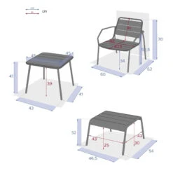 Ensemble Extérieur Duo Relax Phuket Bleu Canard Hespéride -Jardin Meubles Magasin ensemble exterieur duo relax phuket bleu canard hesperide 6