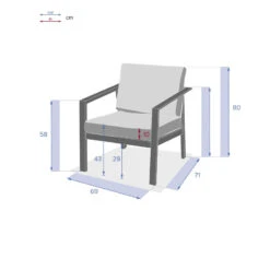 Fauteuil 1 Place Pavane Graphite Hespéride -Jardin Meubles Magasin fauteuil 1 place pavane graphite hesperide 5