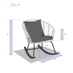 Fauteuil à Bascule Extérieur Cherone Hespéride -Jardin Meubles Magasin fauteuil a bascule exterieur cherone hesperide 3