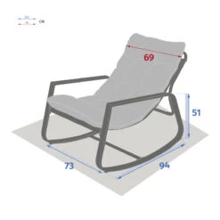 Fauteuil à Bascule Felinio Taupe Hespéride 9 Fauteuil à Bascule Felinio Taupe Hespéride -Jardin Meubles Magasin fauteuil a bascule felinio taupe hesperide 3