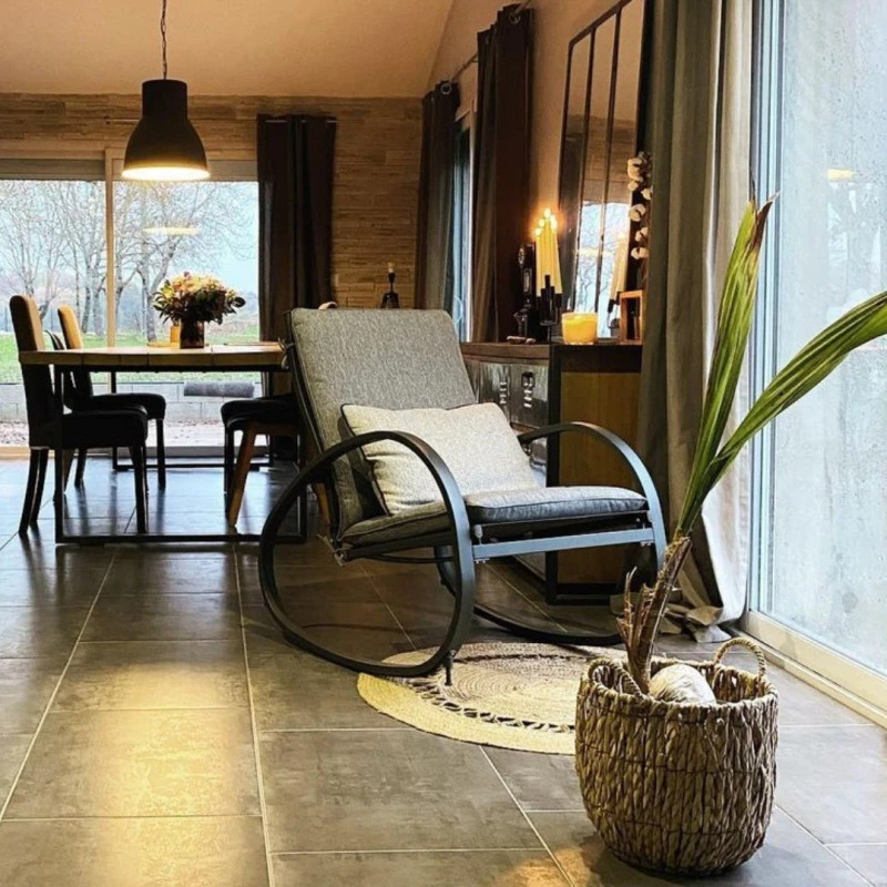 Fauteuil à Bascule Nevada Noir Graphite Hespéride 8 Fauteuil à Bascule Nevada Noir Graphite Hespéride – Image 6