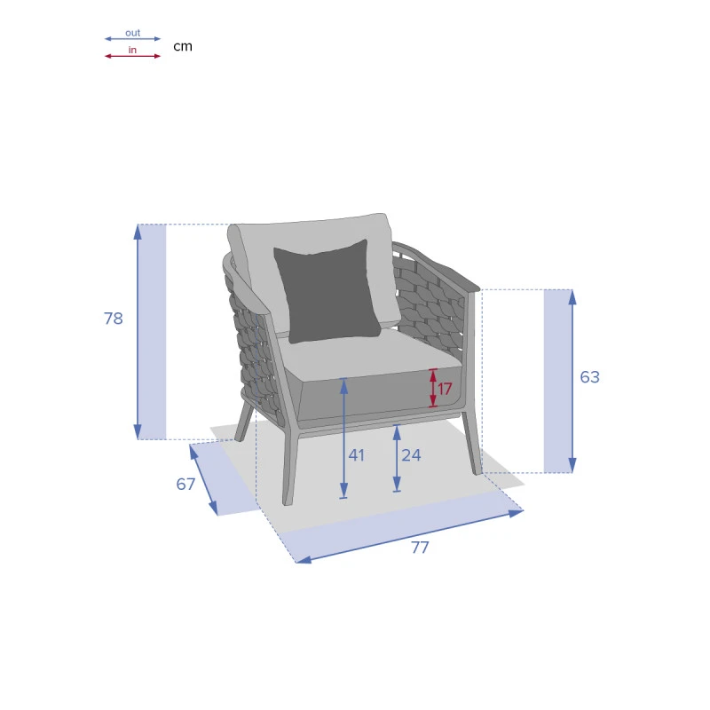 Fauteuil De Salon Extérieur 1 Place Embruns Hespéride 6 Fauteuil De Salon Extérieur 1 Place Embruns Hespéride – Image 4