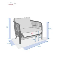 Fauteuil Extérieur 1 Place Deona Acacia Hespéride -Jardin Meubles Magasin fauteuil exterieur 1 place deona acacia hesperide 5
