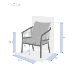 Fauteuil Extérieur 1 Place Oriengo Anthracite Hespéride -Jardin Meubles Magasin fauteuil exterieur 1 place oriengo anthracite hesperide 3