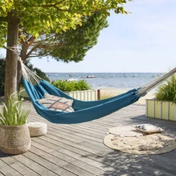 Hamac 150x307 Yaqui Bleu Canard Hespéride 6 Hamac 150x307 Yaqui Bleu Canard Hespéride -Jardin Meubles Magasin hamac 150x307 yaqui bleu canard hesperide 1 1