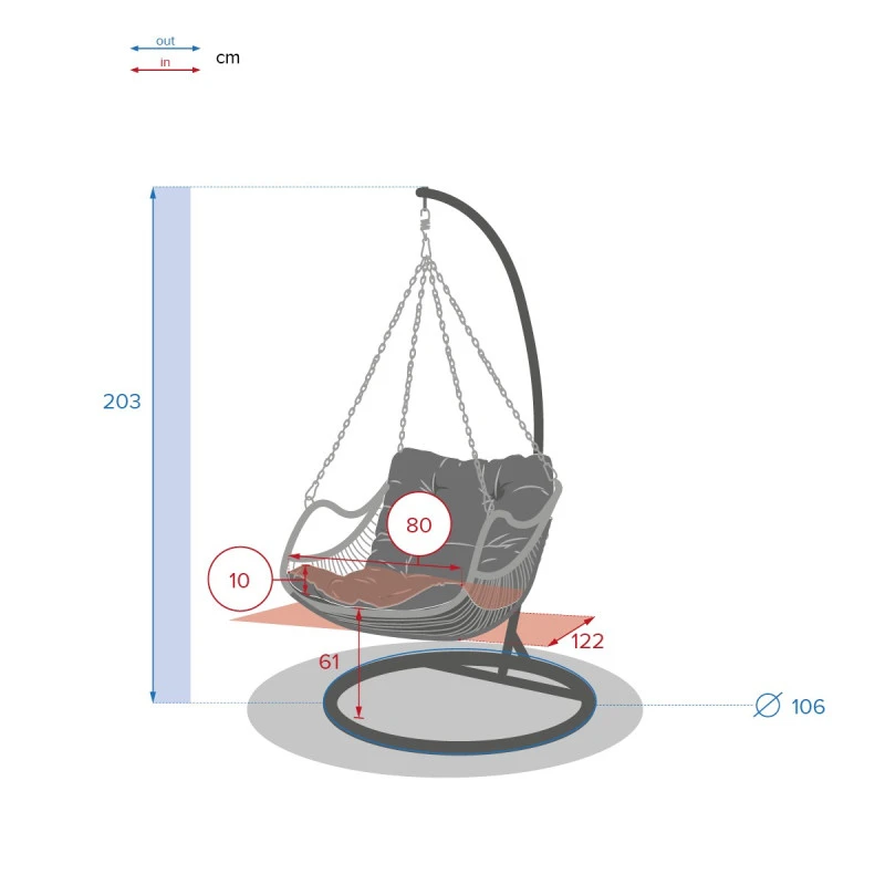Loveuse Suspendue Hespéride Gibraltar Naturel 8 Loveuse Suspendue Hespéride Gibraltar Naturel – Image 6