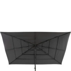 Parasol 4x3 M Melhia Multi Toiles Oléfine Anthracite Hespéride -Jardin Meubles Magasin parasol 4x3 m melhia multi toiles olefine anthracite hesperide 2