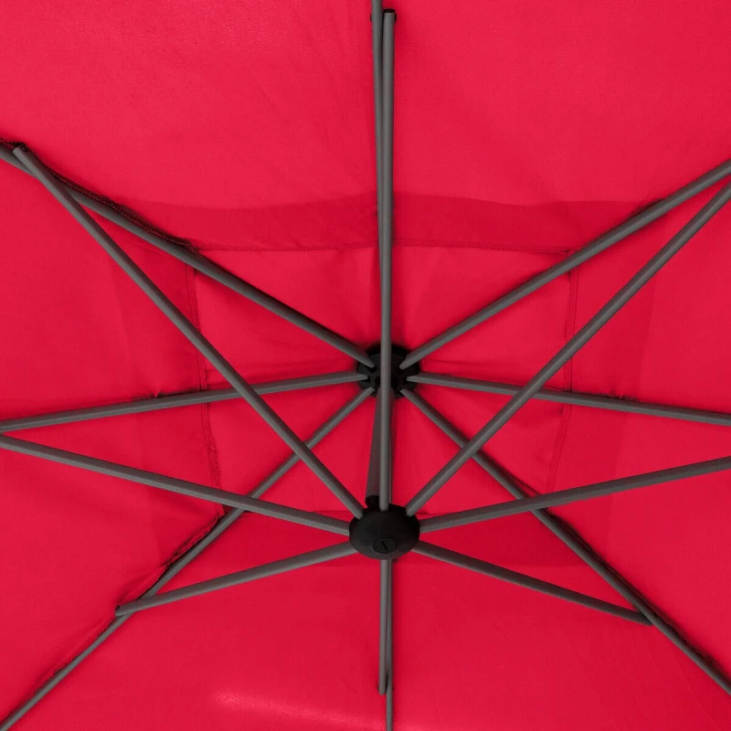 Parasol Décentré Carré Manoa Grenade Hespéride 7 Parasol Décentré Carré Manoa Grenade Hespéride – Image 5