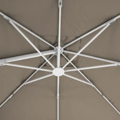 Parasol Décentré Eléa Inclinable Carré Oléfine Noisette/blanc Hespéride -Jardin Meubles Magasin parasol decentre elea inclinable carre olefine noisetteblanc hesperide 5