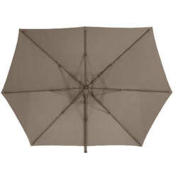 Parasol Décentré Eléa Inclinable Hexagonal Noisette Hespéride -Jardin Meubles Magasin parasol decentre elea inclinable hexagonal noisette hesperide 2