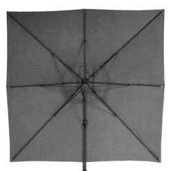 Parasol Décentré Eléa Inclinable Carré Oléfine Anthracite Hespéride -Jardin Meubles Magasin parasol decentre inclinable carre olefine anthracite hesperide 1 2