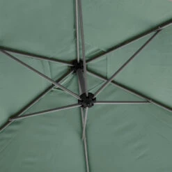 Parasol Décentré Rond Manoa Vert Olive Hespéride -Jardin Meubles Magasin parasol decentre rond manoa vert olive hesperide 4