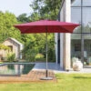 Parasol Droit Carré 2,5x2,5m Soya Bordeaux Hespéride -Jardin Meubles Magasin parasol droit carre 25x25m soya bordeaux hesperide