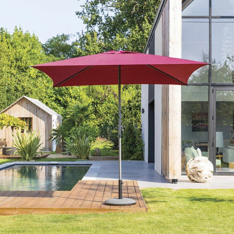 Parasol Droit Carré 2,5x2,5m Soya Bordeaux Hespéride 3 Parasol Droit Carré 2,5x2,5m Soya Bordeaux Hespéride