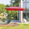 Parasol Droit Carré 2,5x2,5m Soya Grenade Hespéride -Jardin Meubles Magasin parasol droit carre 25x25m soya grenade hesperide
