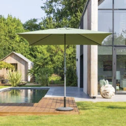 Parasol Droit Carré 2,5x2,5m Soya Vert Olive Hespéride