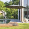 Parasol Droit Rond 2,7m Soya Ardoise Hespéride -Jardin Meubles Magasin parasol droit rond 27m soya ardoise hesperide