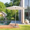 Parasol Droit Rond 2,7m Soya Blé/argile Hespéride -Jardin Meubles Magasin parasol droit rond 27m soya ble argile hesperide