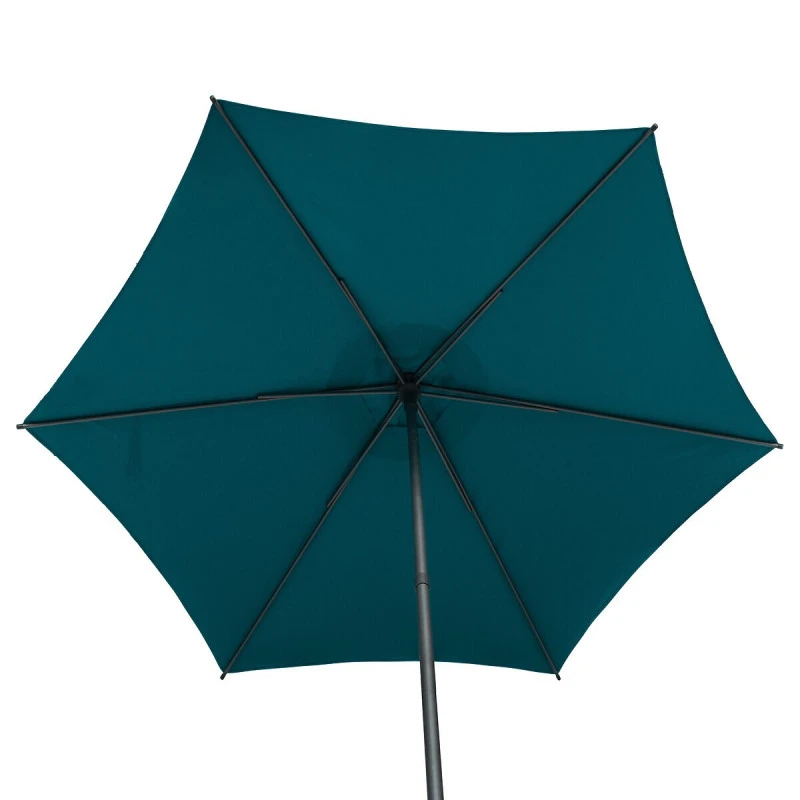 Parasol Droit Rond 2,7m Soya Bleu Canard Hespéride 7 Parasol Droit Rond 2,7m Soya Bleu Canard Hespéride – Image 5