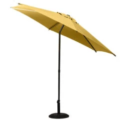 Parasol Droit Rond 2,7m Soya Jaune Moutarde Hespéride -Jardin Meubles Magasin parasol droit rond 27m soya jaune moutarde hesperide 2