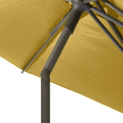 Parasol Droit Rond 2,7m Soya Jaune Moutarde Hespéride -Jardin Meubles Magasin parasol droit rond 27m soya jaune moutarde hesperide 5