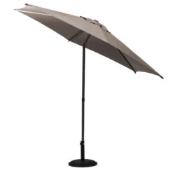 Parasol Droit Rond 2,7m Soya Taupe Hespéride 11 Parasol Droit Rond 2,7m Soya Taupe Hespéride -Jardin Meubles Magasin parasol droit rond 27m soya taupe hesperide 2