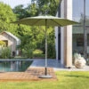 Parasol Droit Rond 2,7m Soya Vert Olive Hespéride -Jardin Meubles Magasin parasol droit rond 27m soya vert olive hesperide