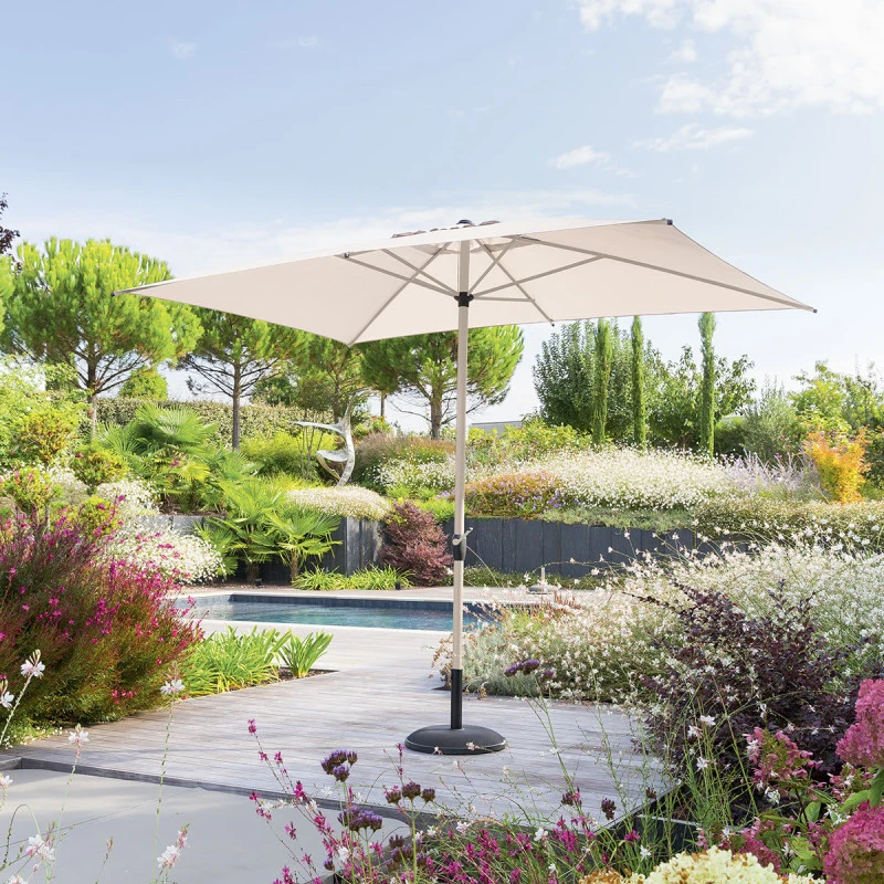 Parasol Mat Central 2x3 M Loompa Argile / Blé Hespéride 3 Parasol Mat Central 2x3 M Loompa Argile / Blé Hespéride