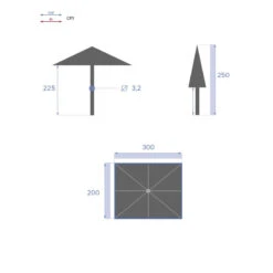 Parasol Mat Central 2x3 M Loompa Blé Hespéride 9 Parasol Mat Central 2x3 M Loompa Blé Hespéride -Jardin Meubles Magasin parasol mat central 2x3 m loompa ble hesperide 3