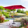 Parasol Mat Central 2x3 M Loompa Grenade Hespéride -Jardin Meubles Magasin parasol mat central 2x3 m loompa grenade hesperide