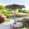 Parasol Mat Central Rond 3m Loompa Ardoise Hespéride -Jardin Meubles Magasin parasol mat central rond 3 loompa ardoise hesperide