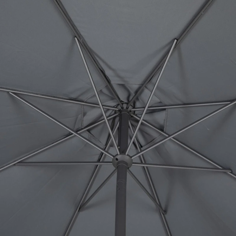 Parasol Mat Central Rond 3m Loompa Ardoise Hespéride 7 Parasol Mat Central Rond 3m Loompa Ardoise Hespéride – Image 5