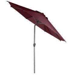 Parasol Mat Central Rond 3m Loompa Bordeaux Hespéride -Jardin Meubles Magasin parasol mat central rond 3m loompa bordeaux hesperide 2