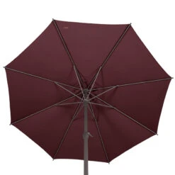 Parasol Mat Central Rond 3m Loompa Bordeaux Hespéride -Jardin Meubles Magasin parasol mat central rond 3m loompa bordeaux hesperide 3