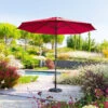Parasol Mat Central Rond 3m Loompa Grenade Hespéride -Jardin Meubles Magasin parasol mat central rond 3m loompa grenade hesperide