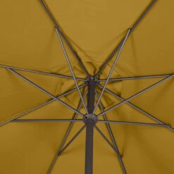 Parasol Mat Central Rond 3m Loompa Moutarde Hespéride -Jardin Meubles Magasin parasol mat central rond 3m loompa moutarde hesperide 4