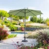 Parasol Mat Central Rond 3m Loompa Olive Hespéride -Jardin Meubles Magasin parasol mat central rond 3m loompa olive hesperide