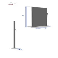 Paravent écran Antao Graphite Hespéride -Jardin Meubles Magasin paravent ecran antao graphite hesperide 1 6